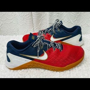 Nike Metcon ~ Red White Blue ~ Gum Team USA 939927-600  ~ Men’s Size 11.5